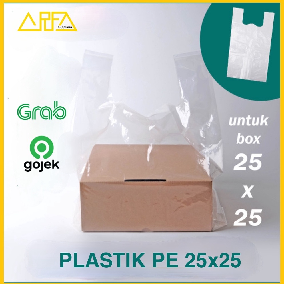 Sale.. Plastik Kresek PE Bening untuk box 25x25