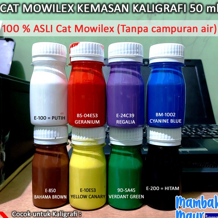 

Buruan pesan Cat Akrilik 100% Mowilex untuk Lukis Kaligrafi Dekorasi Hiasan Mushaf Ukuran Botol 50 ml