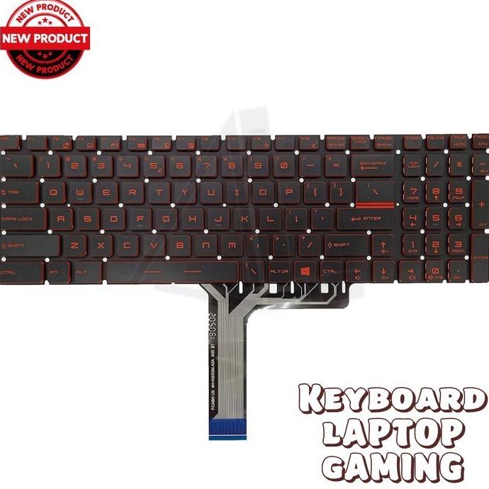 Keyboard Msi Ge75 Msi Ge73Vr Msi Ge73 Msi Ge72Mvr Ge72Vr Backlight Red Siap Kirim