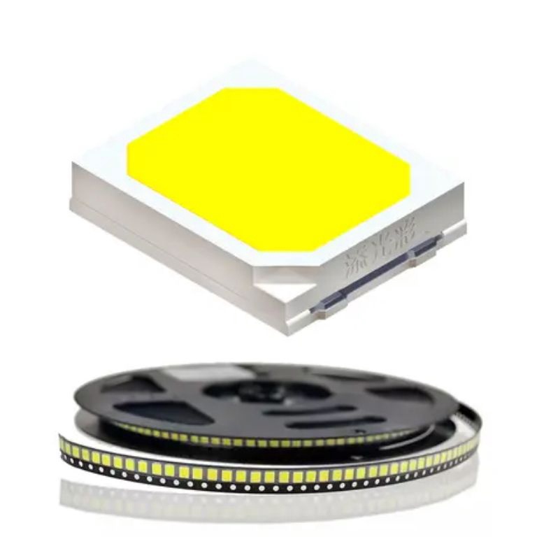 TRGR1343  100 pcs chip led smd 2835 6v 9v 1w putih