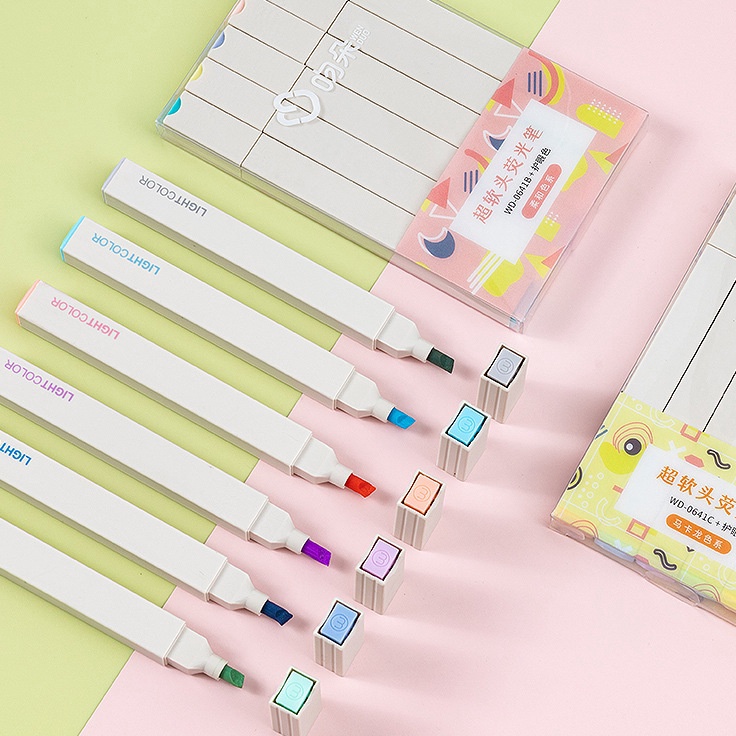 

WMNQ1734 Highlighter pastel 6 colors warna/Stabilo Ujung Tunggal / Set 6 Spidol Siswa Berwarna Set Spidol Mata Berwarna-warni Penandaan Kasar untuk Siswa/Hadiah Siswa Anak-Anak/stabilo isi 6 warna pastel