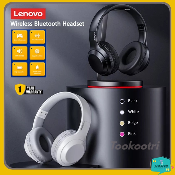 LENOVO HEADPHONE TH10 BLUETOOTH HEADSET WIRELESS EARPHONE 5.0