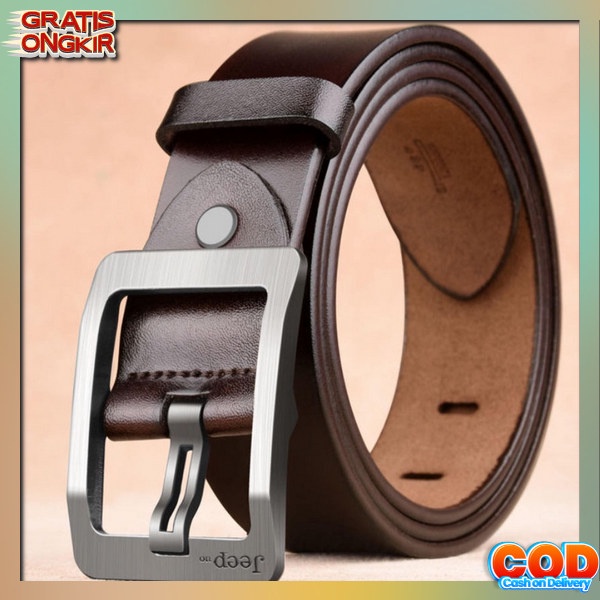 Belt Kulit Premium Ikat Pinggang Kulit Cwok Abuk Gespre Panjang Setut Remaja Kerja Kantoran Gasper K