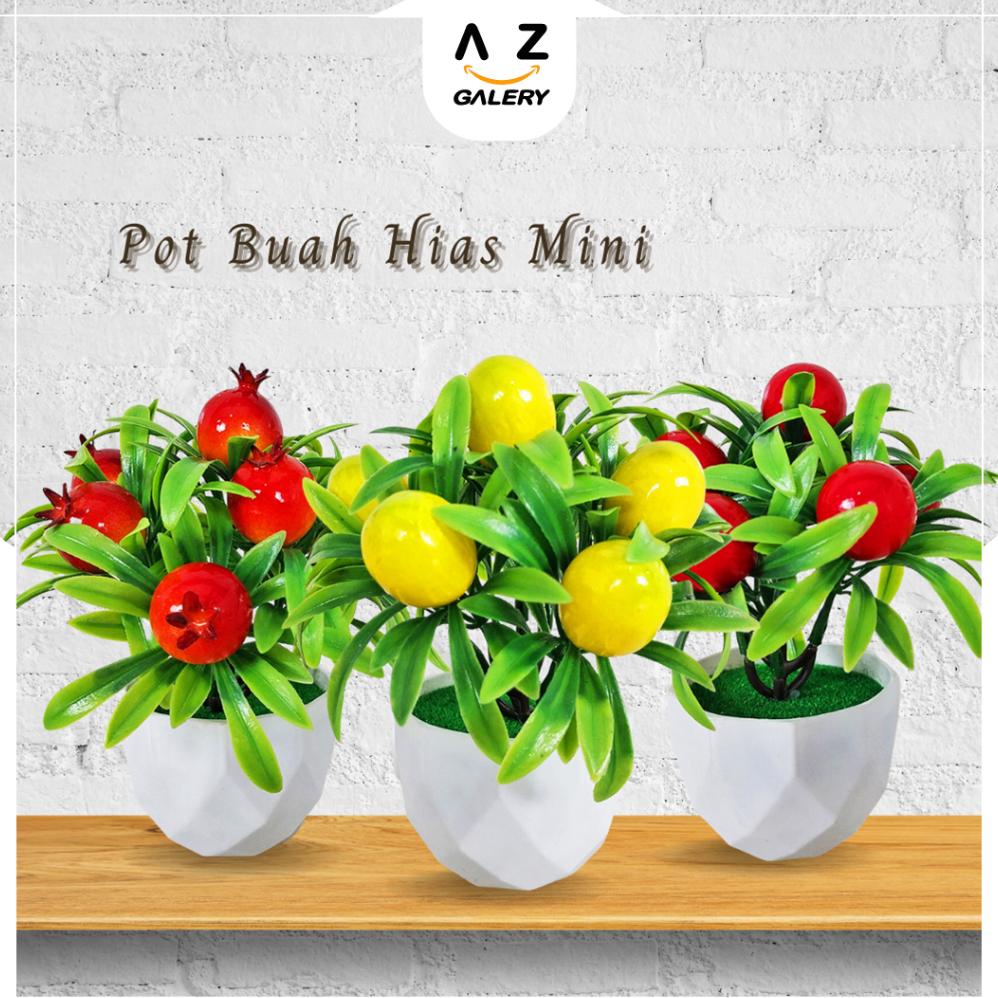 Tanaman Hias Plastik Pohon Buah Apel Jeruk Lemon Pohon Mini Artificial Dekorasi Rumah Murah Azgalery