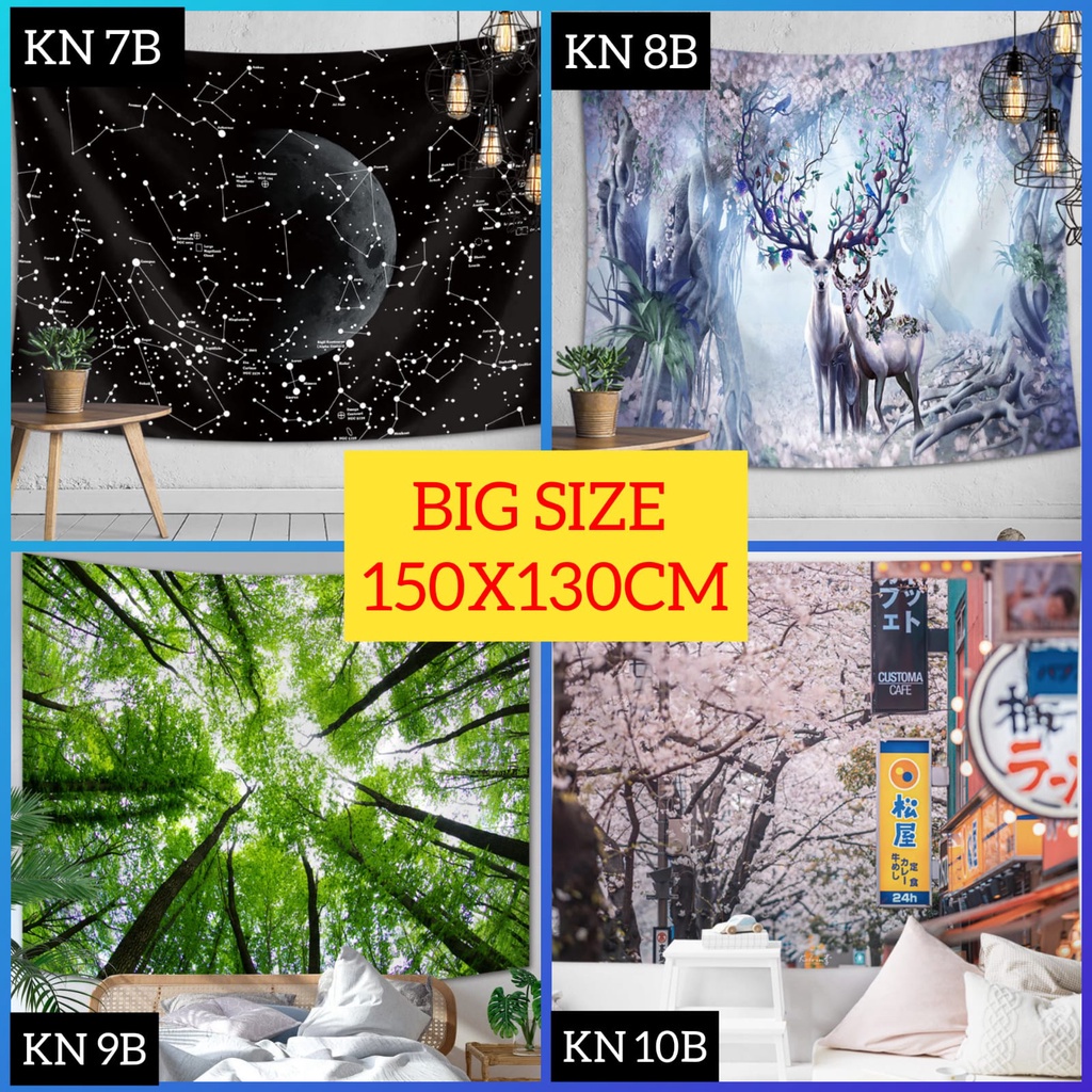 Hs- Poster Kain Dinding Badrop Kain Wallr Kain Dinding Poster Kain Kartun Baground Kain Poster Kain