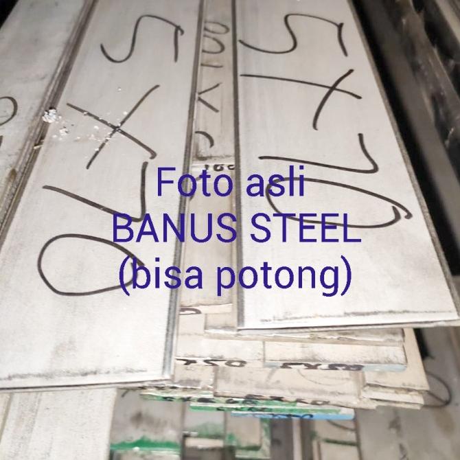 Strip stainless tebal 5 mm x 50 mm x 1 meter plat strip stainless 201