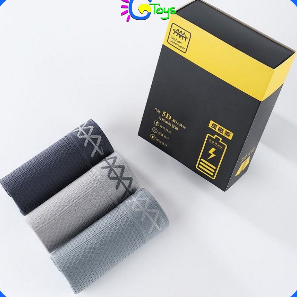 XGLY3453  CR-P118 Celana Boxer Pria Dewasa 3IN1 Celana Dalam Laki-Laki Petak / CD Pria / Men Underwe