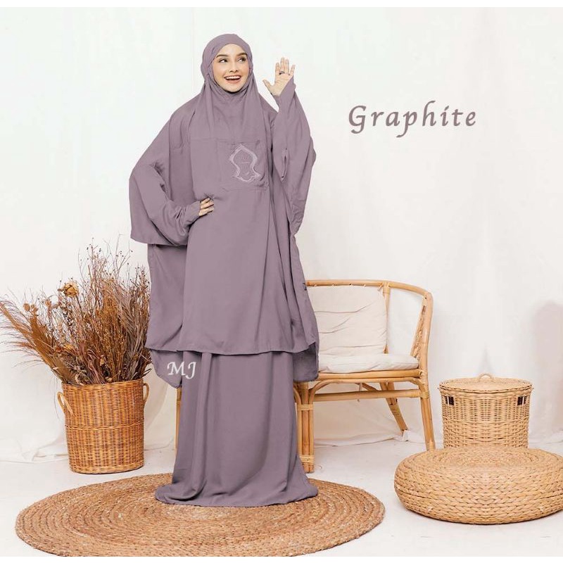 Mukena Abh terompah/mukena atas bawah terompah/mukena atas bawah berlengan