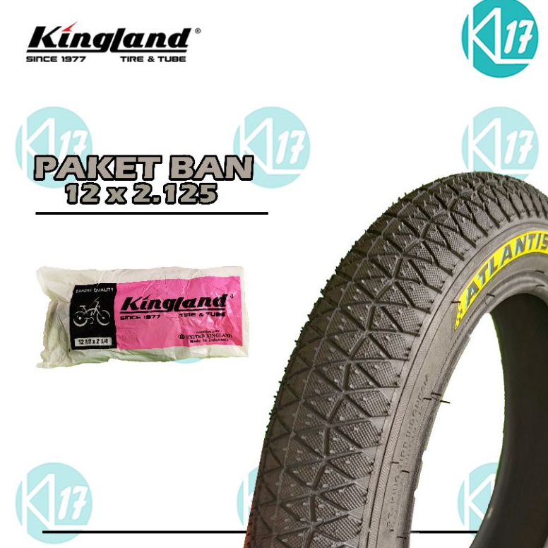 TERMURAH BAN LUAR 12 1/2 x 2 1/4 KINGLAND BAN LUAR 12 X 2.125 BAN LUAR SEPEDA 12 ANAK BMX MINI PAKET
