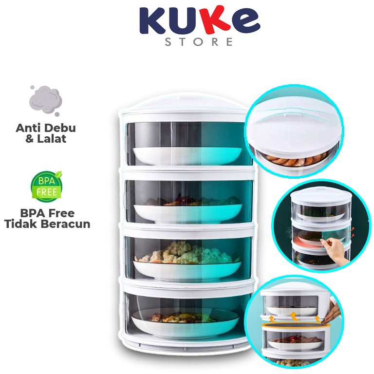 Siap Kirim.. Tudung Saji Tebal /Tudung Saji 4 Susun & 5 Susun / Rak Makanan Susun / Penutup Makanan 