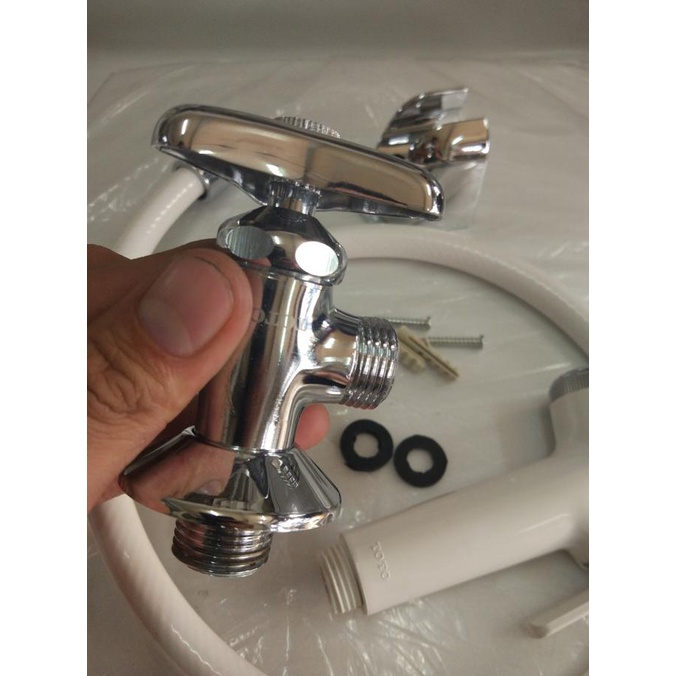 >*>*>*>*] Stop Kran + Jet Shower TOTO Putih