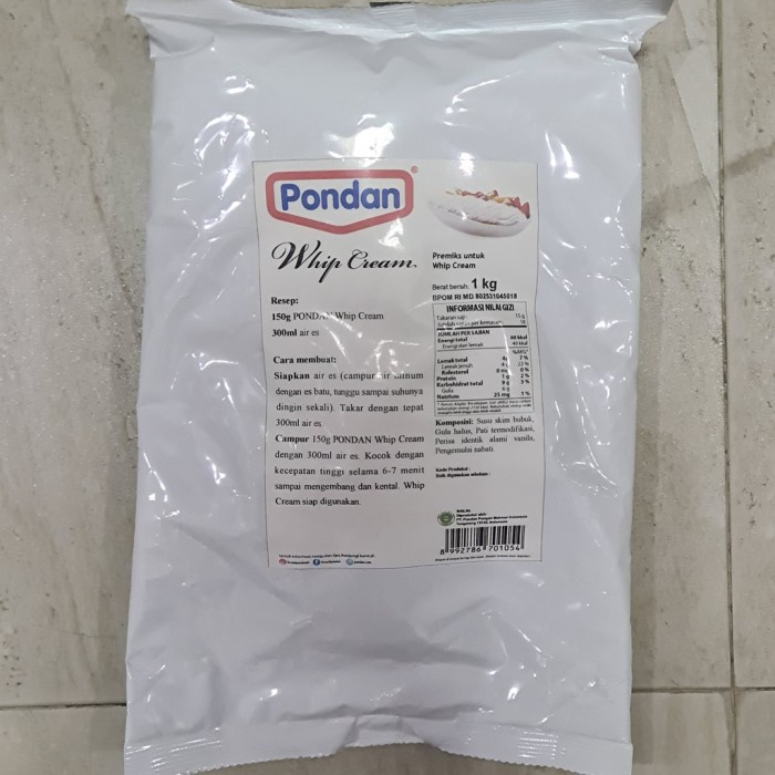 

PONDAN Whip Cream 1KG / Whipping Cream bubuk Bulky 1 KG