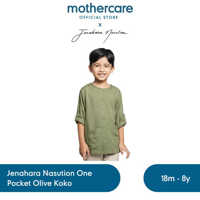 Jenahara Nasution One Pocket Olive Koko - Baju Koko Anak Laki (Hijau)