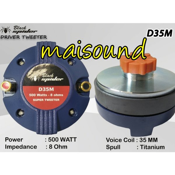 DRIVER TWEETER BLACK SPIDER D35M 500 WATT ORIGINAL BLACKSPIDER D 35 M