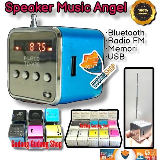 SPEAKER MINI MUSIC ANGEL DIGITAL | MUSIC BOX| MP3 | USB SD TF CARD | RADIO FM | PORTABLE AUDIO PLAYE