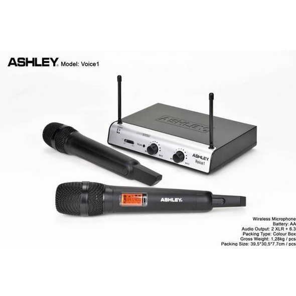 HARGA DISKON MICROPHONE WIRELESS ASHLEY VOICE-1 isi 2 mic pegang