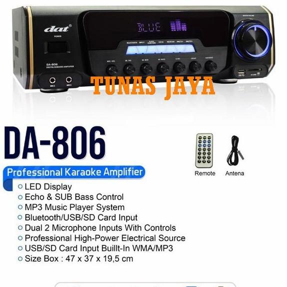 HARGA DISKON POWER AMPLIFIER DAT DA806 DA 806 DA-806 ORIGINAL