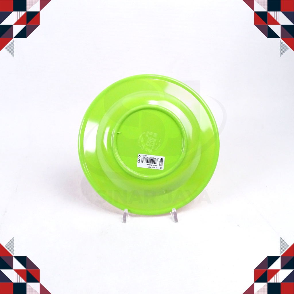 Piring Makan Melamin/Piring 2 Warna 1809 Onyx