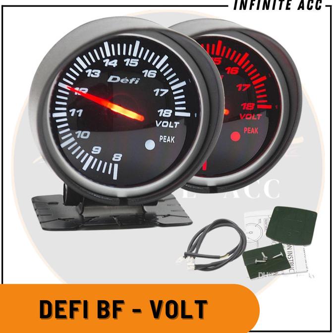 Tachometer Indikator Volt Meter Defi Bf Alat Ukur Volt Mobil Gauge Original