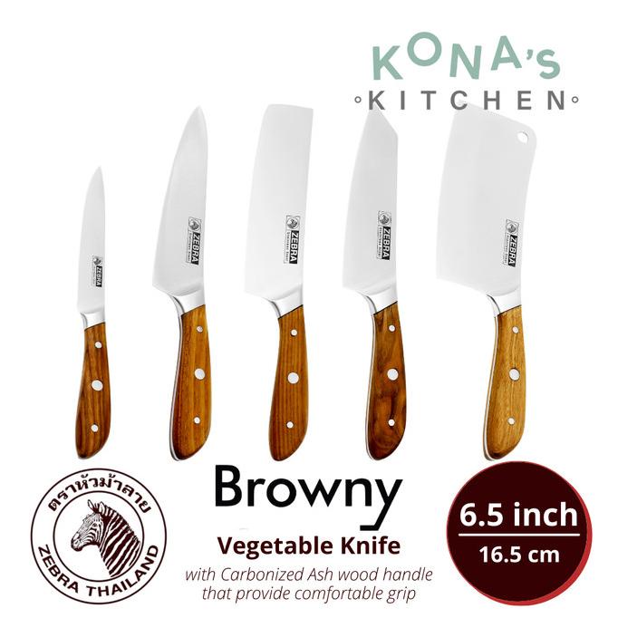 Zebra Vegetable Knife Browny 6,5" (990610) / Pisau Dapur Ok