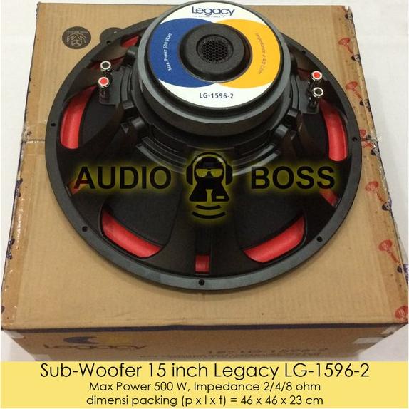 Speaker Subwoofer Sub woofer Sub-woofer 15 inch Legacy LG 1596 2 LG-1596-2 500 Watt 500W