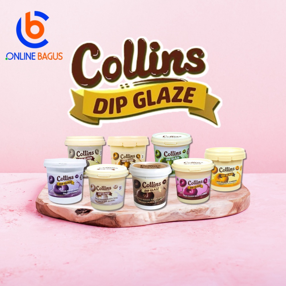 

9.9 sale COLLINS DIP GLAZE TOPPING DONAT PISANG NUGGET 1 KG