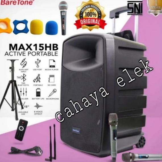 TERBARU Speaker portabel wireless baretone 15 inch baretone max15 hb max15hb max 15hb