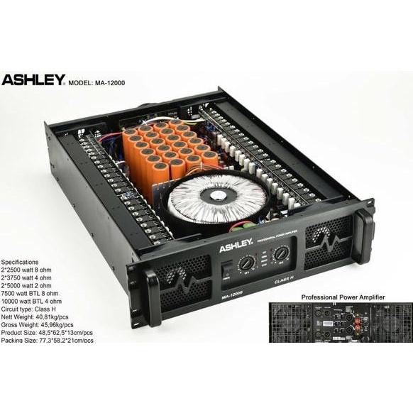 Power amplifier ashley ma12000 ma 12000 garansi original