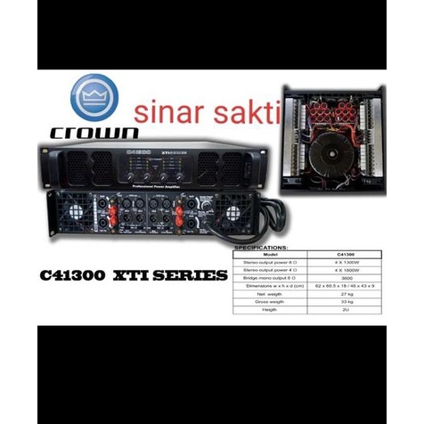 POWER AMPLIFIER CROWN C41300 XTI SERIES 4 CHANNEL 4 X 1300 WATT