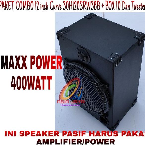 HARGA DISKON PAKET COMBO Speaker 12 Inch Woofer Curve 12 30H120SRW38B Plus Box 12 Panjang Plus Tweet