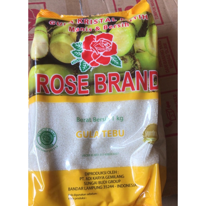 

Gula pasir Rosebrand kemasan 1kg 1 karton isi 20 pcs - Dus