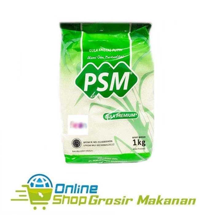 

Bahan Dasar / Gula Kristal Putih Premium PSM 1 KG / Halal