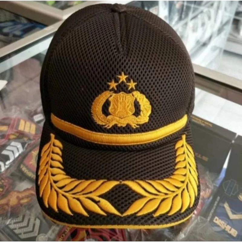 TOPI JARING BORDIR PAMEN POLR1 BEST QUALITY PREMIUM
