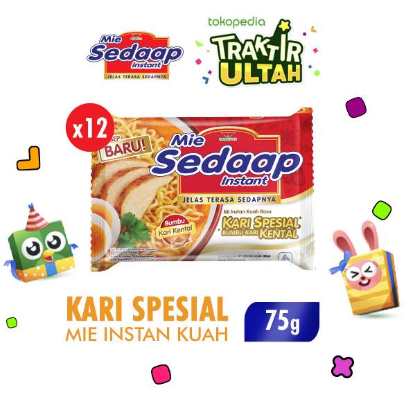 

[Ditraktir Tokopedia] Sedaap Mie Instan Kari Kental Spesial 75 Gr X 12 - Best Store