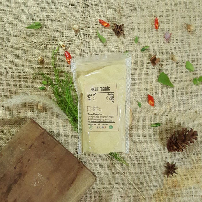 

AKAR MANIS BUBUK 500 gr - KAYU LEGI - Liquorice Licorice - MURNI - JSR