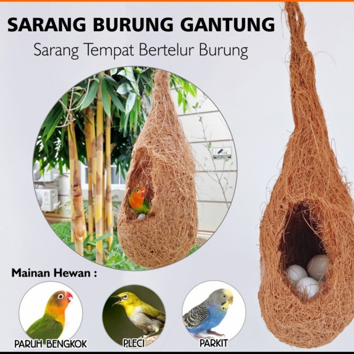 

SARANG BURUNG COCOFIBER GANTUNG SERAT KELAPA SUSUH SARANG TEMPAT BERTE