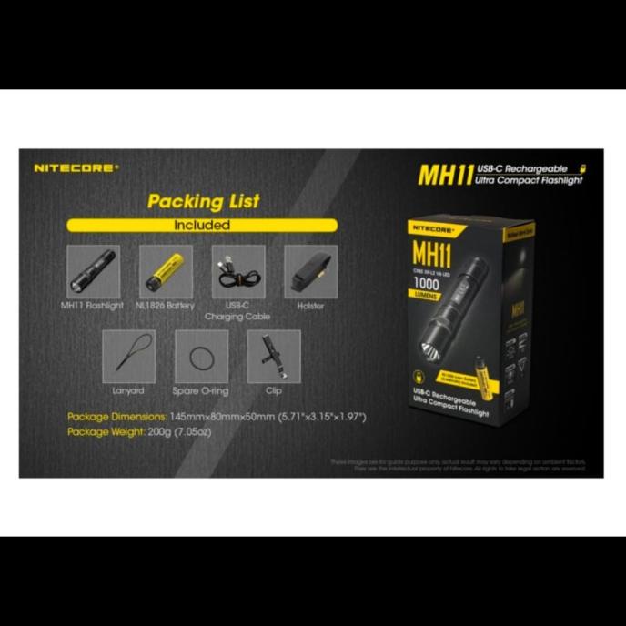 Senter Nitecore MH11 1000 Lumens