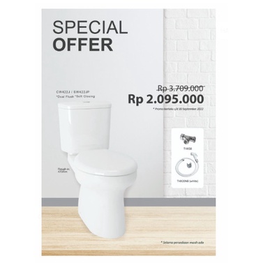 promo kloset duduk Toto c422 cw422