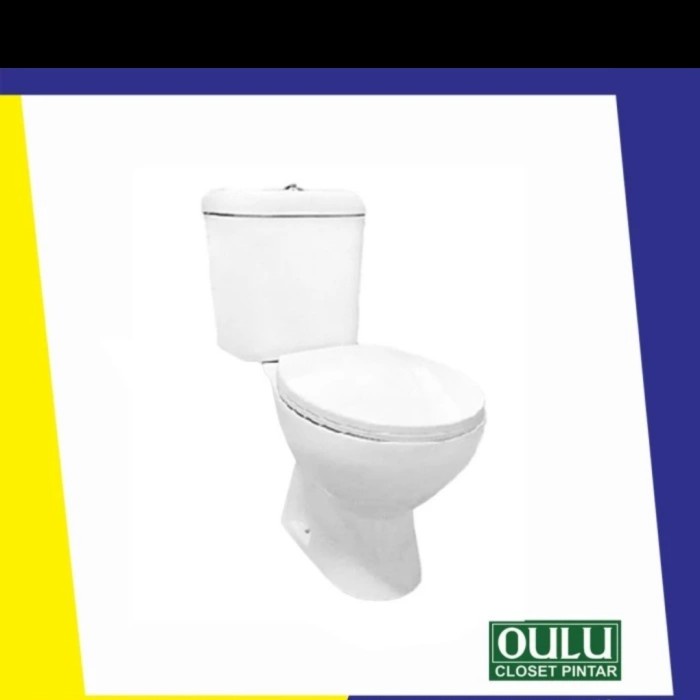 closed duduk oulu C433 putih / toilet duduk kamar mandi