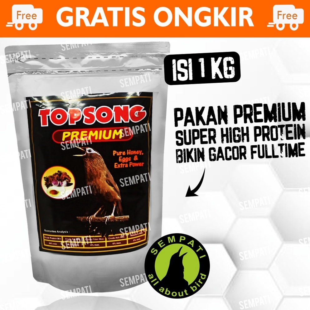 Spesial Ramadhan Topsong Top Song Premium Pakan Makanan Voer Pur Burung Wambi Hwa Mei Hwa Mei Murai 
