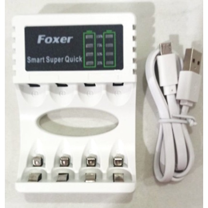 Charger Baterai AA A2 AAA A3 Super Quick Smart Baterai Recharge Foxer