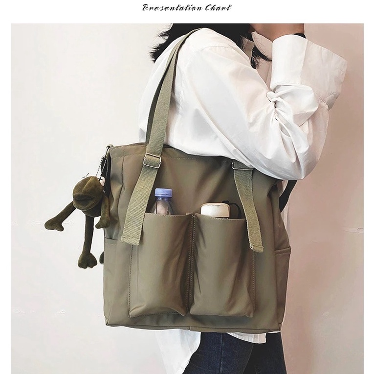 [CODEBARANG369SGF] SAES - Torenia Tas ToteBag Wanita Tote bag kain Sekolah Kuliah Kerja [68]