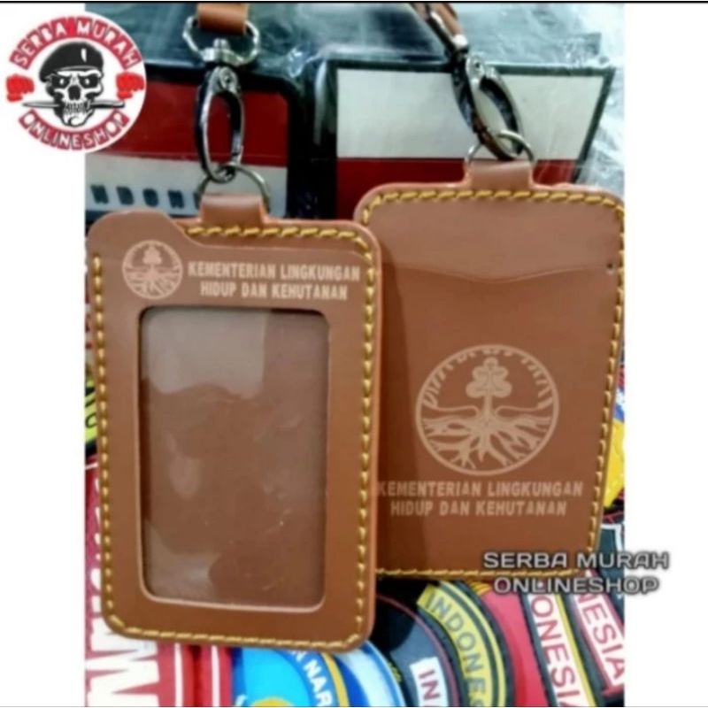 

HOLDER KALUNG ID CARD LOGO KLH/KEHUTANAN COKLAT BEST QUALITY PREMIUM