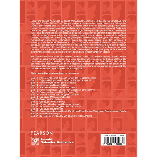 MUST HAVE PSIKOLOGI ABNORMAL EDISI 17-HOOLEY-ET AL TERBARU