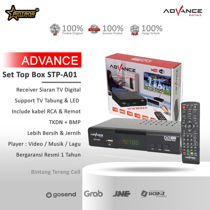 Advance Set Top Box Receiver Tv Sertifikasi Kominfo Garansi Resmi Berkualitas