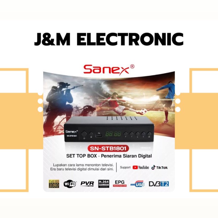 Set Top Box Tv Digital Sanex/1080Hd/ Set Top Box Sanex Sn1801 Berkualitas
