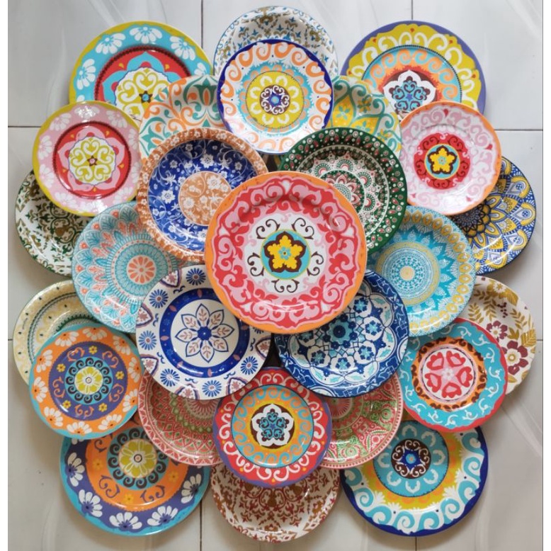 Piring Keramik Hiasan Dinding + Kawat Gantungan