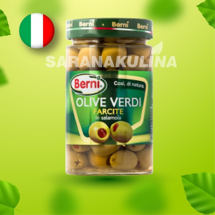 

GREEN STUFFED OLIVE IN BRINE 310GR (BERNI)