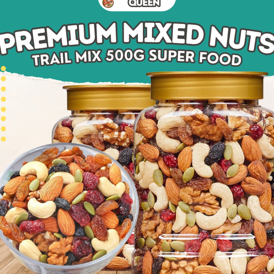 

(☀M♪L> Premium Mixed Nuts | Trail Mix 500g Super Food (Sunflower, Pumpkin Seeds, Almond, Raisin, Cranberry) | Kacang Walnut /muurah»