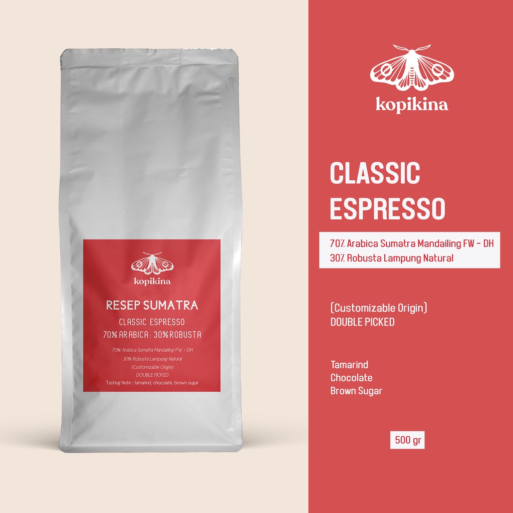 

Espresso Blend Kopikina - 70% Arabica 30% Robusta 500 gr